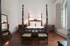 wunderschönes schlafzimmer im amangalla resort in sri lanka indischer ozean