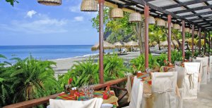 wunderschönes restaurant im anse chastanet luxus resort in st. lucia karibik