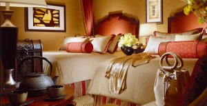 gemütliches schlafzimmer im bellagio in den usa las vegas