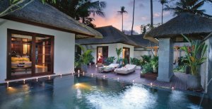 luxuriöse villa mit pool im jimbaran puri in bali indonesien