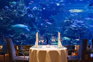 ausgezeichnetes aquarium restaurant im Burj al Arab in dubai