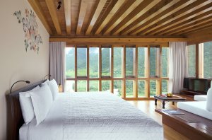 exklusives Valley View Room im Uma by COMO Resort Punakha, Bhutan 