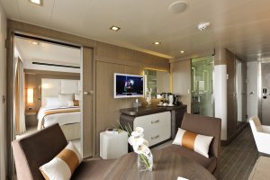 luxus kabine auf dem kreuzfahrtschiff in der antarktis von compagnie du ponant