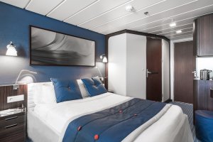 luxus kabine auf dem segelkreuzfahrtschiff in der antarktis von compagnie du ponant