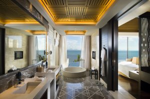 modernes badezimmer einer luxus villa im conrad resort koh samui thailand asien