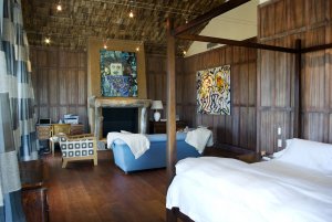 luxus schlafzimmer einer suite in der ausergewöhnlichen estancia vik in jose ignacio uruguay lateinamerika