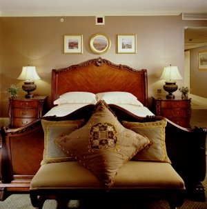 Europa Schottland Fairmont St. Andrews Kingdom of Fife Suite oppulentes Schlafzimmer