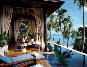 luxus villa mit pool im four seasons resort koh samui thailand