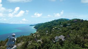 luxusresort thailand koh samui traumhafter ausblick auf die natur und türkises meer im four seasons resort koh samui thailand