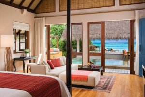 wunderschönes beach bungalow mit pool im four seasons landaa auf den malediven