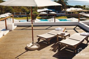 traumhafte terrasse im Gecko Beach Club resort formentera balearen