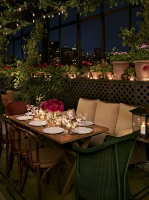 romantische abendstimmung im gramercy park luxus hotel manhattan new york city usa