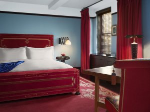 stilvolles schlafzimmer im gramercy park luxus hotel in manhattan new york city amerika