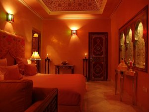 orientalisches schlafzimmer in afrika marokko marrakesch im l mansion