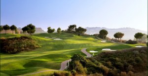 Spanien Costa del Sol La Cala Golf Course mit sanften hügeln und bester aussicht