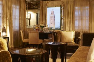 luxuriöses wohnzimmer in afrika marokko marrakesch im la mamounia