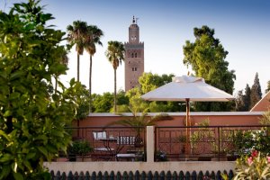 traumhafter eingang im La Villa des Orangers in marrakesch marokko