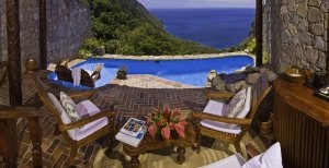 grossartiger privater pool im ladera luxus resort in st lucia karibik