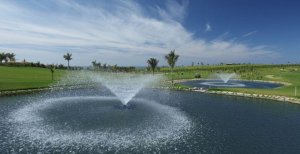 wunderschöner Golfplatz Lopesan Meloneras mit Wasserspielen auf Gran Canaria Spanien