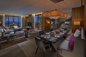 luxus wohnzimmer im mandarin oriental resort in bodrum türkei