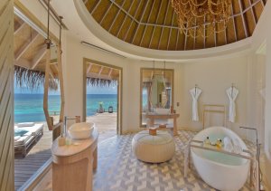 offenes badezimmer mit meerblick the nautilus maldives luxusresort im baa atoll malediven